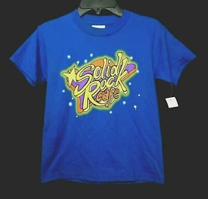 KIDS "SOLID ROCK CAFE" T-SHIRT - SIZE 6 / 8 - BLUE - Picture 1 of 2