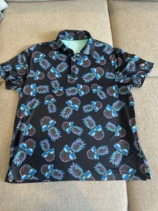 Men’s Birdie Bound 2XL Golf Polo Black Pineapple Sunglasses - Picture 1 of 8