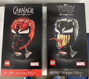 Lotto 2 Lego Marvel Spider Man Carnage 76199 e Venom 76187 nuovi e sigillati ritirati - Foto 1 di 9