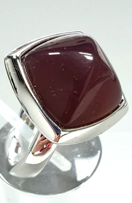 Pierre Lang - PL  Ring RH/Rhodium - rotbrauner Stein RG VIII /18,1mm/57 top ! - Bild 1 von 4