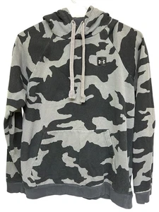Men's Under Armour Camo Printed Hoodie Size Medium-Black/Gray-Drawstring - Picture 1 of 8