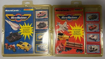 1989 Galoob MICRO MACHINES MicroCards Kit Series 1 & 2 complete set MINT - Image 1 of 2