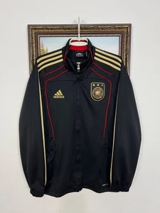 Vintage Adidas Germany Football Jacket Soccer Black Track Top Mens National Sz M - Picture 1 of 19