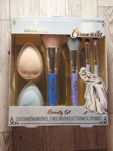 Disney Princess Cinderella 6-Piece Beauty Set Makeup Brushes By Taste Beauty New - Picture 1 of 5