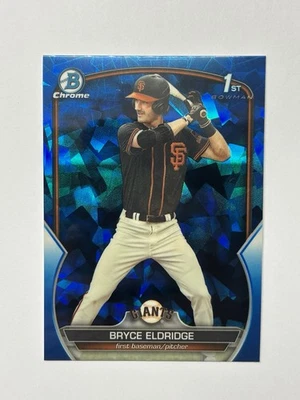 Bryce ELDRIDGE 2023 Bowman Chrome Draft Sapphire 1st CLEAN Giants Prospect - Image 1 of 2