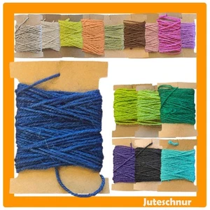 Jute Schnur 10 M - Bastel Kordel Armband Faden Bastelschnur Jutegarn Jutekordel - Picture 1 of 22