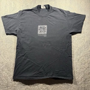 Vintage 90s Slacker Skate T-Shirt Box Logo Gr. Large Faded Black Humor  - Bild 1 von 6