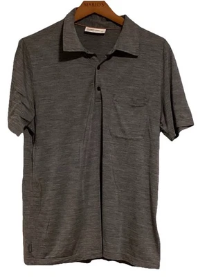 Camisa Polo Icebreaker Drayden SS Para Hombre Gritstone Brezo Merino Mediana Envío Gratis Foto 1 de 4
