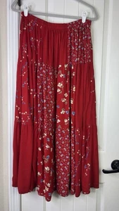Falda completa Coldwater Creek con patchwork escoba para mujer talla L Cottagecore Prairie - Imagen 1 de 11