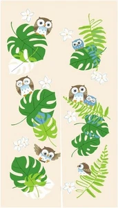 Noren curtain, room divider curtain, width 85cm, length 150cm, owl design 033 - Picture 1 of 8