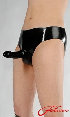 Fetisso Latex Slip Men mit Kondom ❤️4550 BDSM Fetisch Rubber Penisvergrößerung