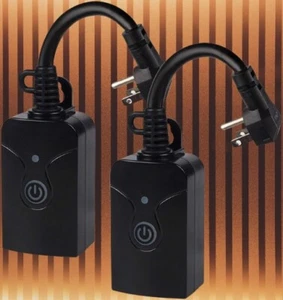 2 Pack Outdoor Smart WiFi Plug HBN Heavy Duty Wi-Fi Timer with 1 Grounded Outlet - Picture 1 of 1