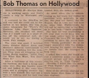 1954 Marilyn Monroe "Bob Thomas" "No Business Like Show Business" Artikel 2D21 - Bild 1 von 2