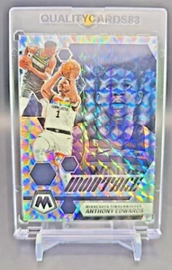 ANTHONY EDWARDS SILVER RAINBOW REFRACTOR INSERT WITH CASE NBA TIMBERWOLVES - Picture 1 of 6