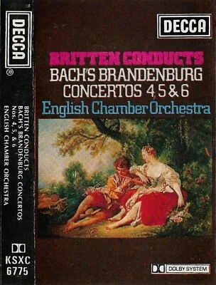 Bach Benjamin Britten Brandenburg Concertos 4 5 & 6 CASSETTE ALBUM E.C.O - Image 1 of 4