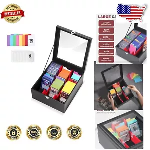 Dustproof Card Storage Box with Transparent Lid - For MTG, TCG & Sports Cards - Picture 1 of 9