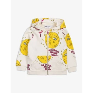 Mini Rodini Kids Moon Zip Hoodie in Off White - Picture 1 of 5
