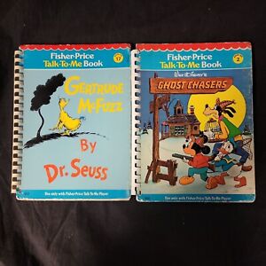 Vintage 1970s Fisher Price Talk To Me Set Of 2 Books! Disney Dr seuss 