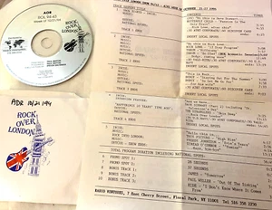 10/21/94 ROCK OVER LONDON (AOR), THRUM ROL IN STUDIO ACOUSTIC & TUNE 'RIFFERAMA' - Picture 1 of 2