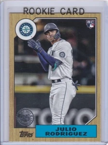 JULIO RODRIGUEZ ROOKIE CARD 2022 Topps Baseball RC Seattle Mariners 1987 DESIGN  - Picture 1 of 2