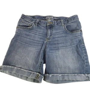 Cat & Jack Blue Jean Shorts Mid Rise Stretch Girls 14 16 XL - Picture 1 of 17