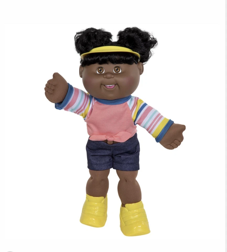 Кукла Cabbage Patch Kids 14 дюймов спортивная девочка темно-карие глаза мягкая скульптура. НОВЫЙ - Изображение 1 из 1