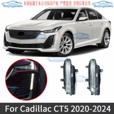 1 par de luces antiniebla delanteras LED DRL para Cadillac CT5 2020-2024 Foto 1 de 4