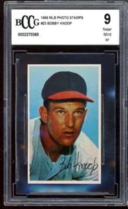 Bobby Knoop 1969 MLB Photo Stamps #23 BGS BCCG 9 - Picture 1 of 2
