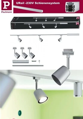 Paulmann URail Spot Cover Basis 3er Set GU10 230V Chrom matt ohne Leuchtmittel - Bild 1 von 4