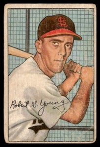 1952 Bowman #193 Bobby Young RC  St. Louis Browns Low Grade