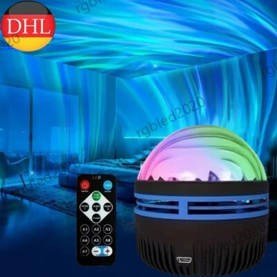 LED Polarlicht Projektor Sternenhimmel Lampe Polar Aurora Nachtlicht Schlaflampe - Bild 1 von 4