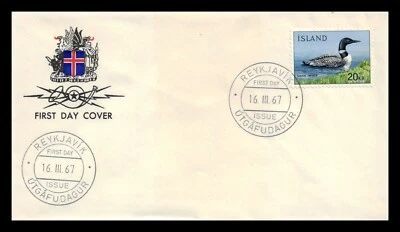 Iceland 1967 FDC, Great Northern Diver. Lot # 5. - Image 1 of 2
