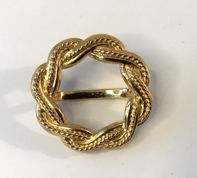 De colección 1988 Avon Oro Metal Bufanda Anillo Tono Dorado Corona 14 Foto 1 de 2