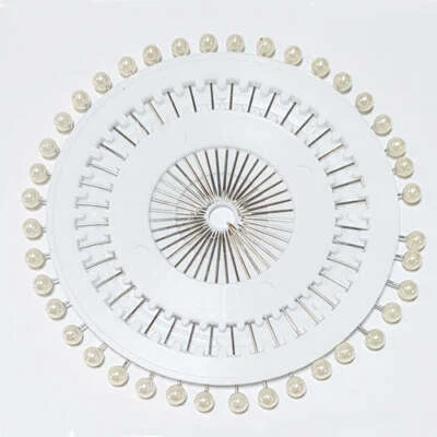 Alfileres de hiyab con cabeza de perla - blancos Foto 1 de 2