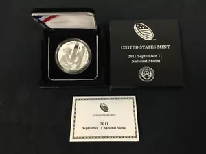 2011 US Mint September 11 National Medal Commemorative Proof Silver Dollar OGP - Picture 1 of 3