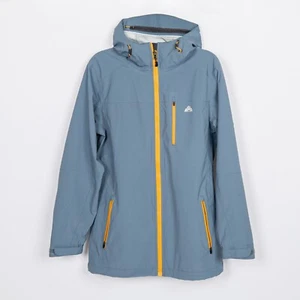 Chaqueta de lluvia impermeable Eastern Mountain Sports capucha abrigo ligero azul mediano - Imagen 1 de 14
