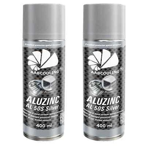 ALUMINIOWY SPRAY 2x 400ml CYNK-ALUMINIUM OCHRONA ANTYKOROZYJNA OGRODZENIE OGRODOWE CZĘŚCI METALOWE SREBRNE - Zdjęcie 1 z 8