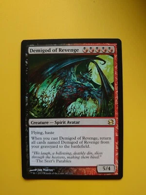 MTG Card.  Demigod of revenge rare Spirit Avatar modern masters - Image 1 of 3