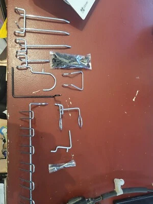 PEG HOOKS 50 PC. 2" inch PEGBOARD HOOKS SAFETY BLACK TIP PEG BOARD HOOKS 6 bags  - Image 1 of 4