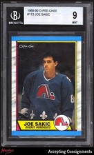 1989-90 O-Pee-Chee #113 Joe Sakic QUEBEC NORDIQUES RC ROOKIE BGS 9 MINT