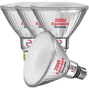 Explux 250 Watt Equivalent PAR38 LED Flood Light Bulbs, Super Bright 3300 Lum... - Picture 1 of 9