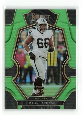 DYLAN PARHAM #154 /49 RC 2022 PANINI SELECT RAIDERS NEON GREEN SP - Image 1 of 2