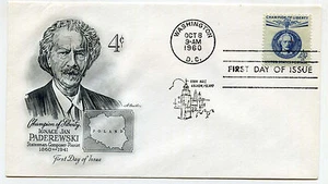 1159 4c Ignacy Paderewski Artmaster FDC - Imagen 1 de 1