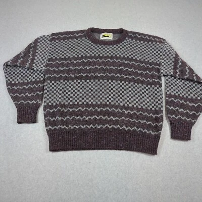 Suéter masculino Le Tigre pequeno roxo Fair Isle pulôver vovô Cosby EUA - Imagem 1 de 4