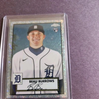 2021 Topps Chrome Platinum - Beau Burrows #42  Mini-Diamond Refractor /70 (RC) - Image 1 of 3