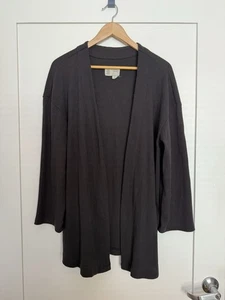 Saturday Sunday Anthropologie offene Strickjacke Gr. XS grau Waffelstrick Oversized - Bild 1 von 11