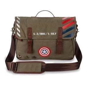 Messenger Bag Olive-Green Rugged Canvas Satchel Briefcase Adjustable Straps - Picture 1 of 9
