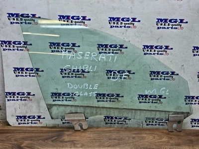 MASERATI GHIBLI M157 FRONT DOOR DOUBLE WINDOW GLASS DRIVERS RIGHT SIDE 2013-2020 - Image 1 of 4