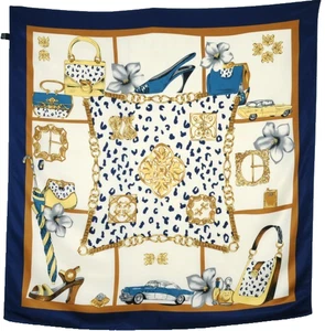 Schal Muster Zubehör 89x89 CM Sehr Guter Zustand - Picture 1 of 3