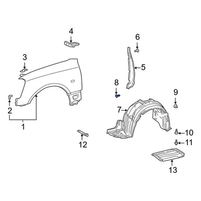 For Lexus ES350 2007-2012 Lexus 9046707166 Fender Liner Retainer Foto 1 de 4